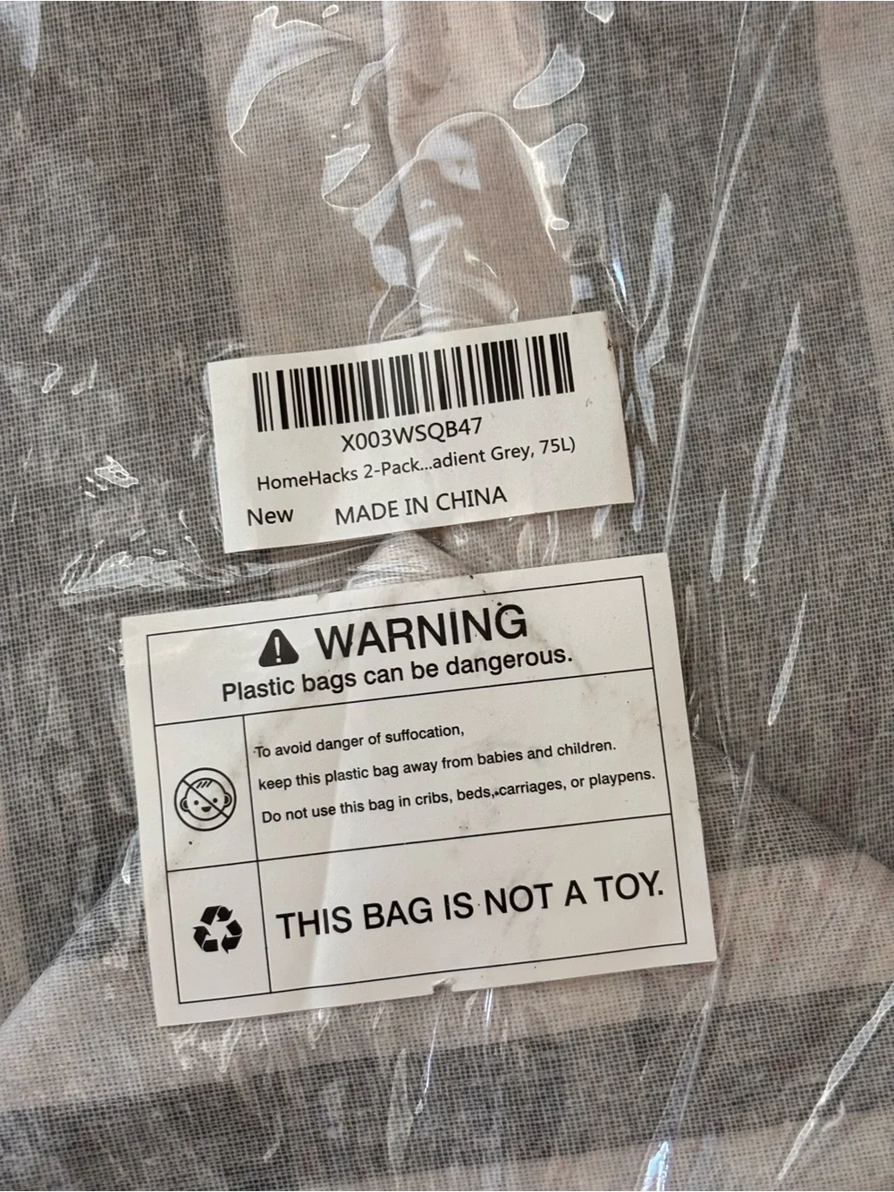 Home Hacks 2-Pack 75L Large Laundry Hampers— unopened New